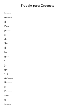 Trabajo para Orquesta