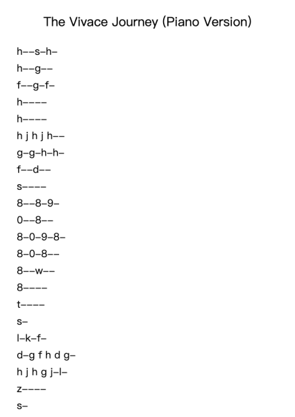 The Vivace Journey (Piano Version)