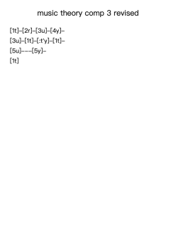 music theory comp 3 revised