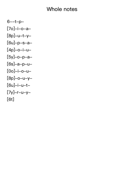 Whole notes + 3rd species + 4th species