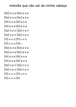Melodia Que Não Sai da Minha Cabeça