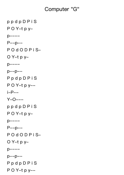 Computer "G"