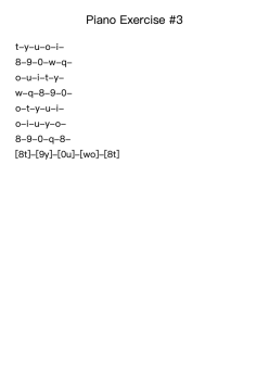 Piano Exercise #3