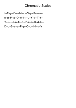 Chromatic Scales