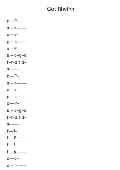 I Got Rhythm