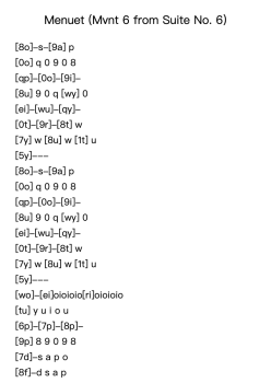 Menuet (Mvnt 6 from Suite No. 6)