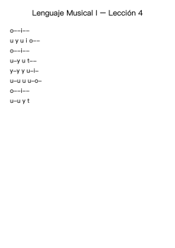 Lenguaje Musical I – Lección 4