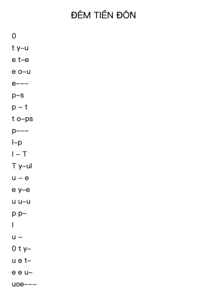 ĐÊM TIỀN ĐỒN
