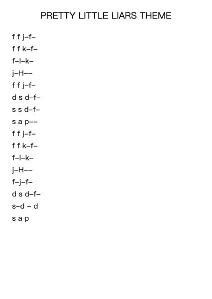 PRETTY LITTLE LIARS THEME