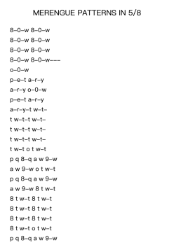 MERENGUE PATTERNS IN 5/8