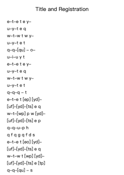 Title and Registration