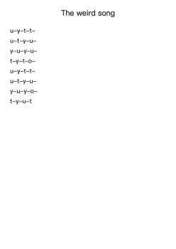The weird song