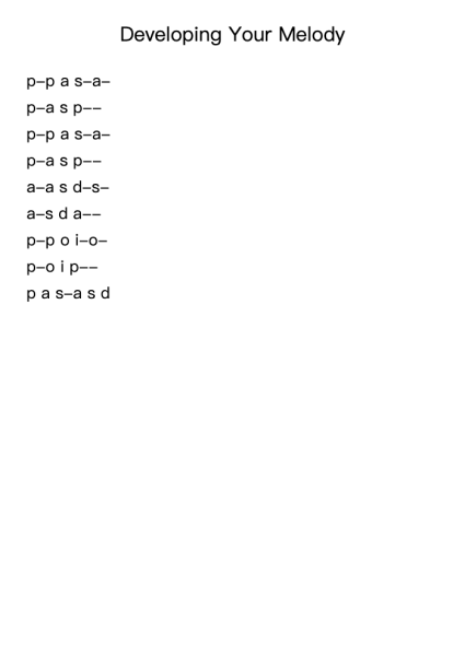 Developing Your Melody