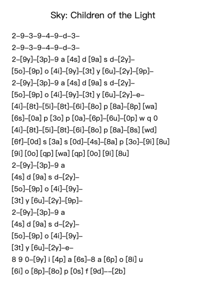 Sky: Children of the Light - Music Sheet 19