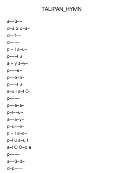 TALIPAN HYMN