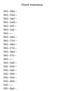 Chord Inversions