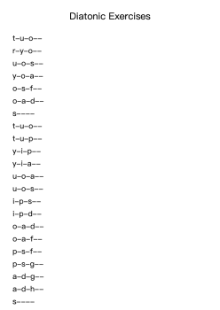 Diatonic Exercises