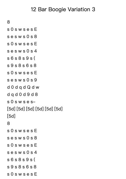 12 Bar Boogie Variation 3