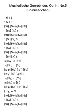 Spinnliedchen, Op. 14, No. 5