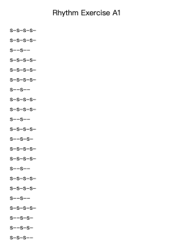 Rhythm Exercise A1