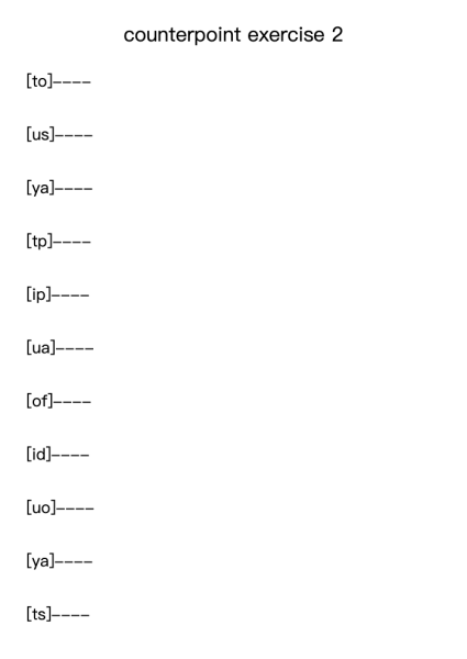counterpoint exercise 2