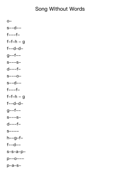 Songs Without Words