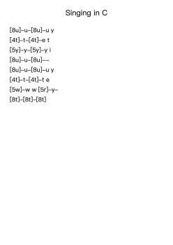 Singing in C