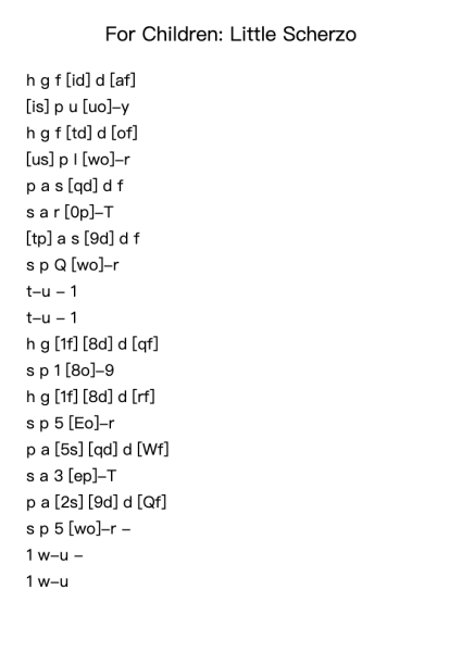 For Children, Book 2: 26. Little Scherzo