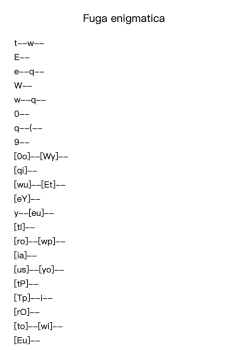 Fuga enigmatica