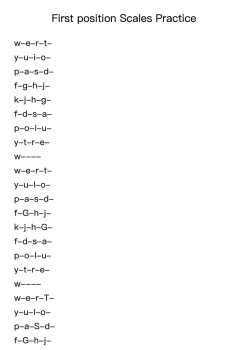 First position Scales Practice