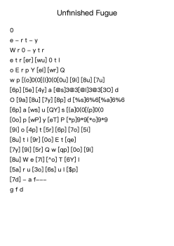 Unfinished Fugue