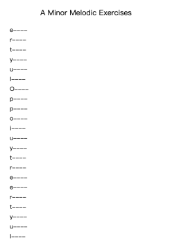 A Minor Melodic Exercises