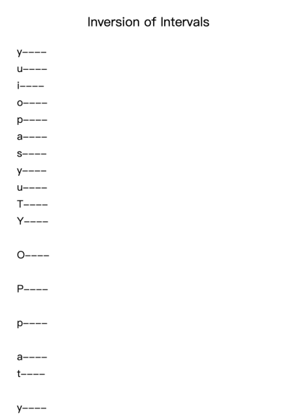 Inversion of Intervals