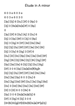 Étude in A Minor