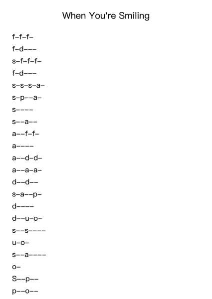 When You're Smiling (lead sheet with lyrics and verse)
