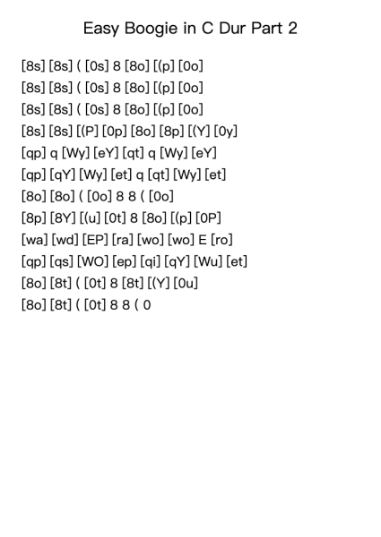 Theos Easy Boogie in C Dur Part 2