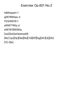 Exercise Op. 821 No. 2