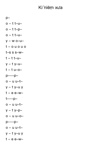 Kỉ niệm xưa
