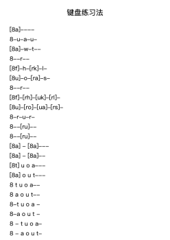 键盘练习法