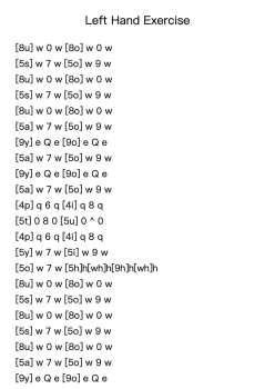 Left Hand Exercise