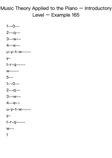 Music Theory Applied to the Piano – Introductory Level – Example 165