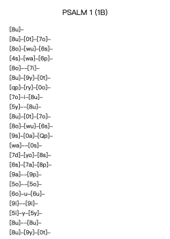 PSALM 1 (1B)