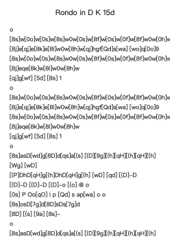 Rondo in D, K. 15d