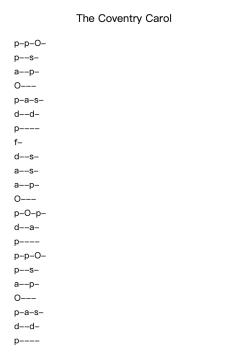 The Coventry Carol