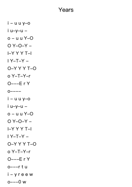 Years