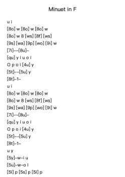 Minuet in F