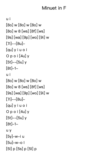 Minuet in F