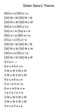 Sister Sara's Theme