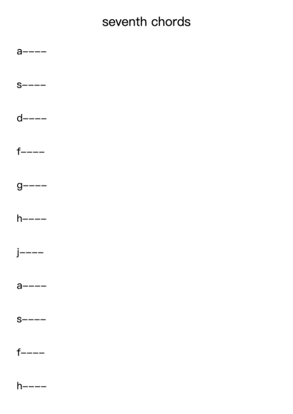 seventh chords