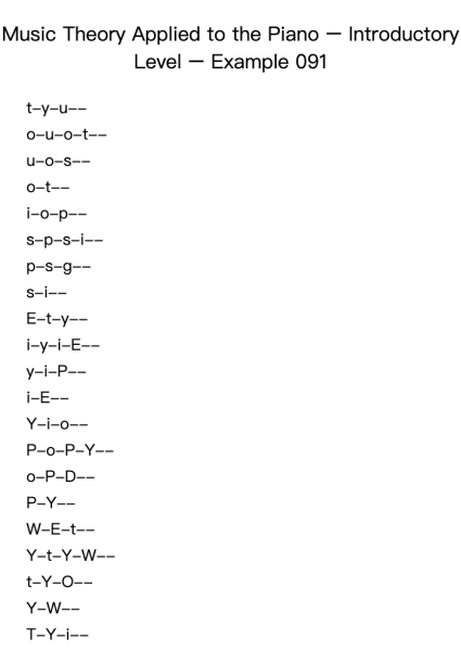 Music Theory Applied to the Piano – Introductory Level – Example 091
